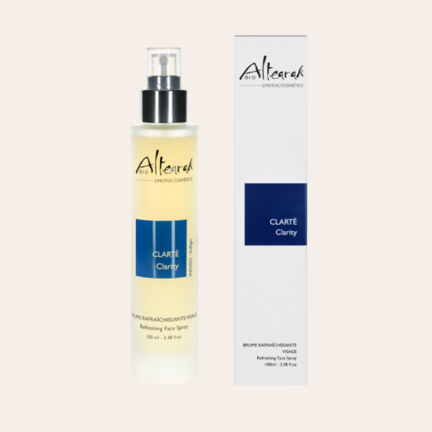 Verfrissende indigo heldere gezichtsmist