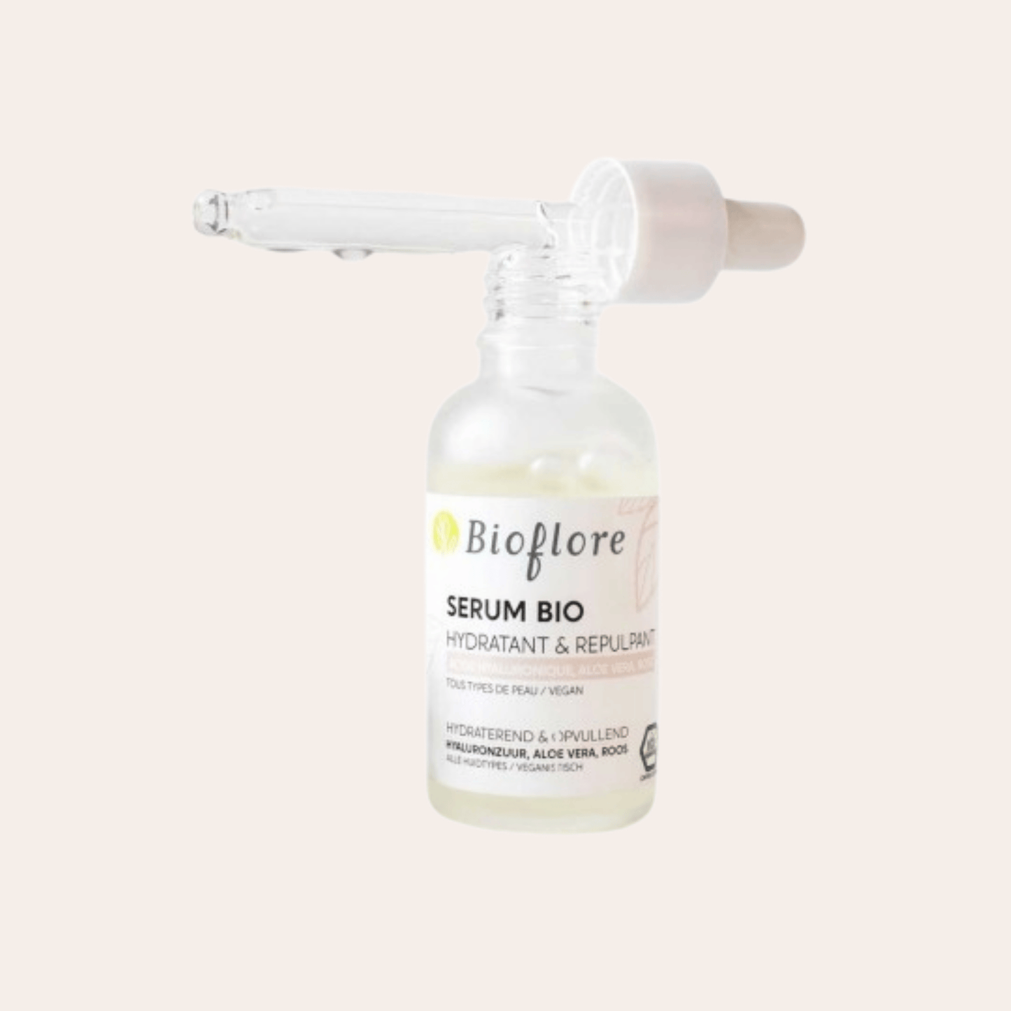 Biologisch vochtinbrengend en opvullend serum met roos 30ml