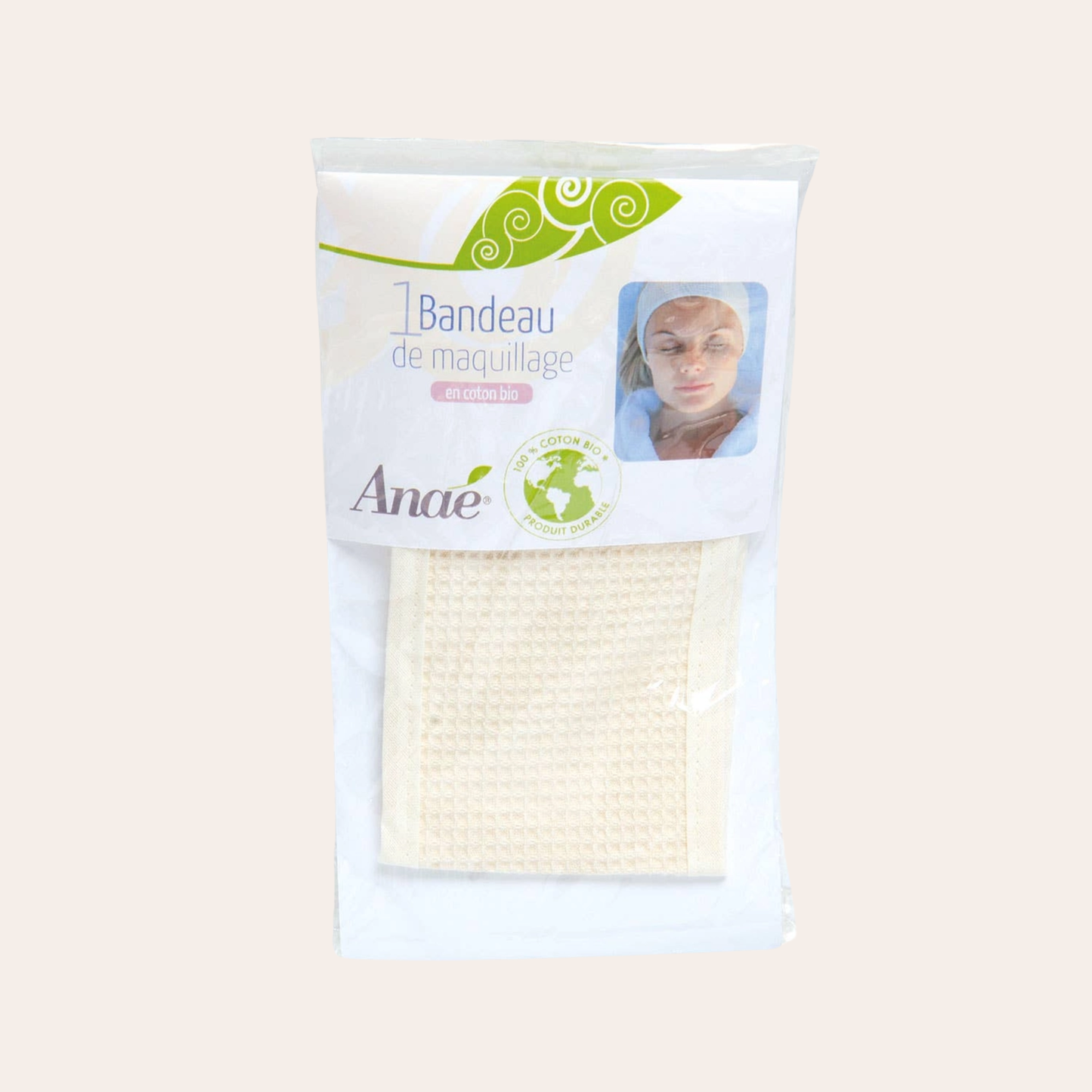 Bandeau de maquillage en coton bio