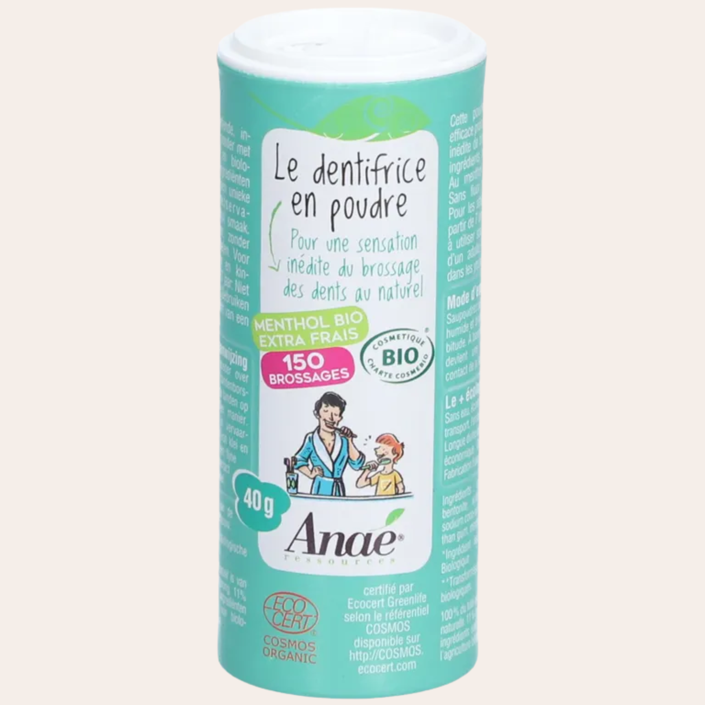 Powder toothpaste 40g with menthol