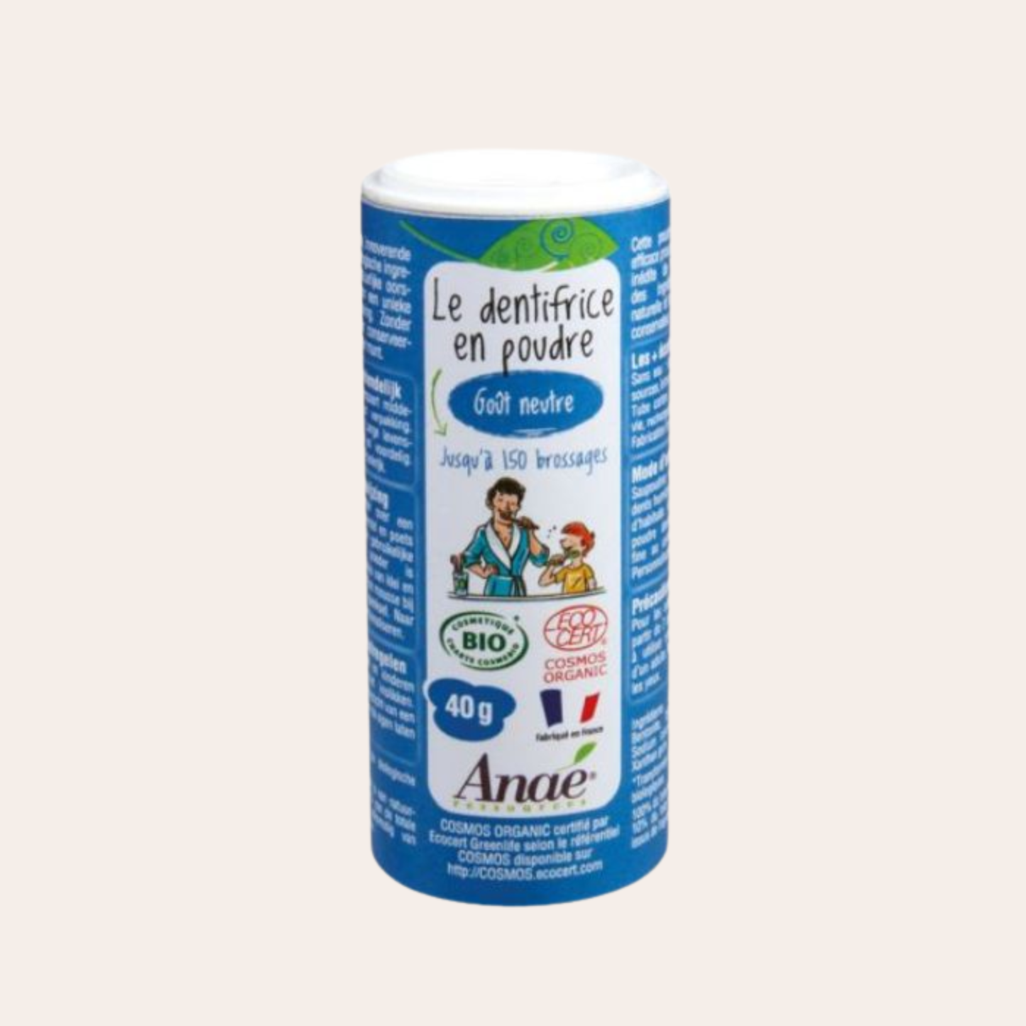 Poedertandpasta 40g neutrale smaak