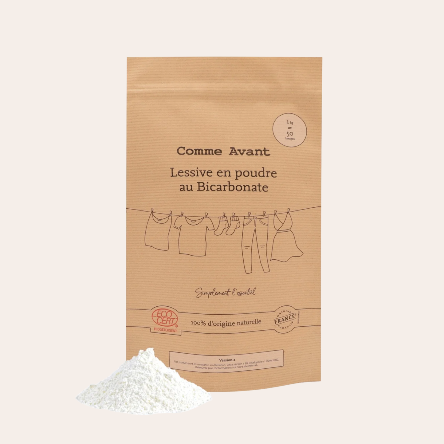 Lessive en poudre au bicarbonate 1kg
