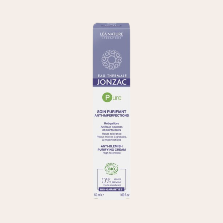Routine bio Eau thermale Jonzac au zinc pour peaux à tendance acnéiques et peaux à imperfections