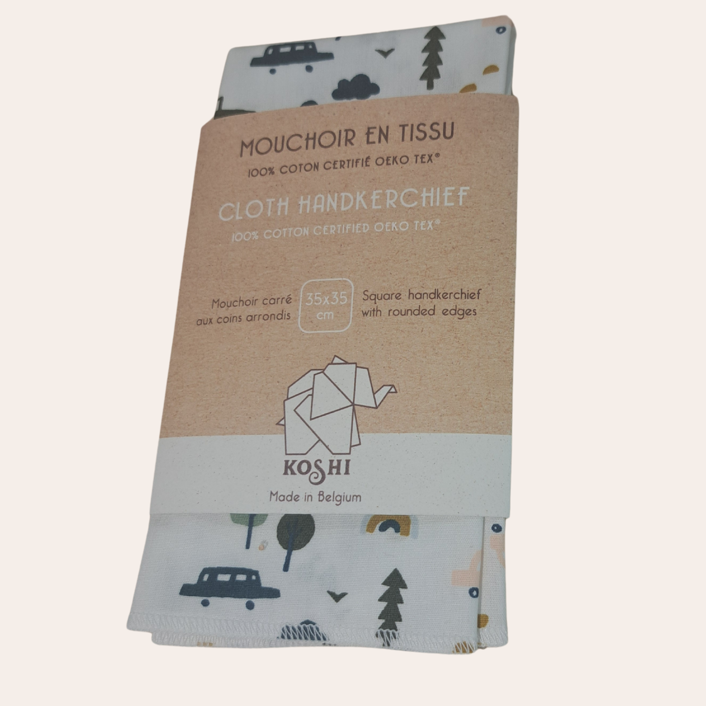 Stoffen zakdoek 35x35cm