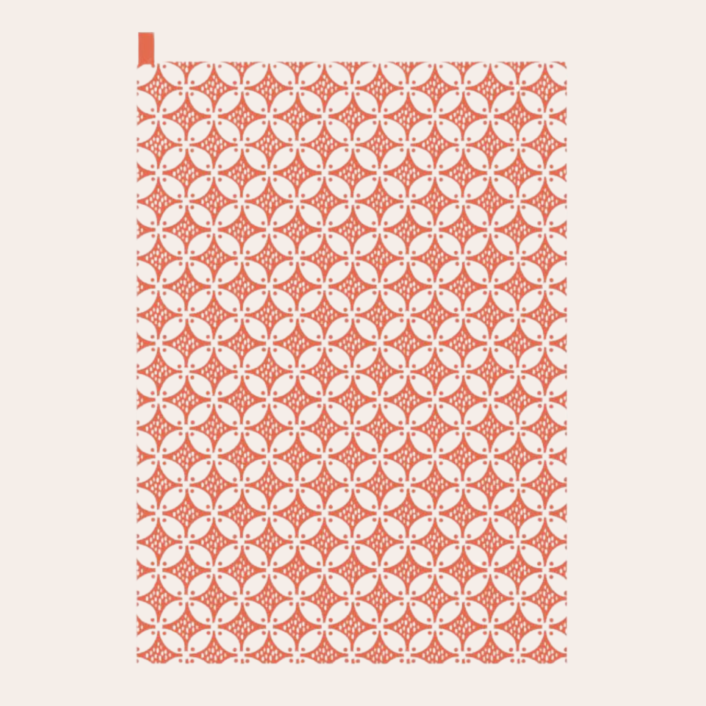 Fatou gerecyclede theedoek Koraal 50 x 70