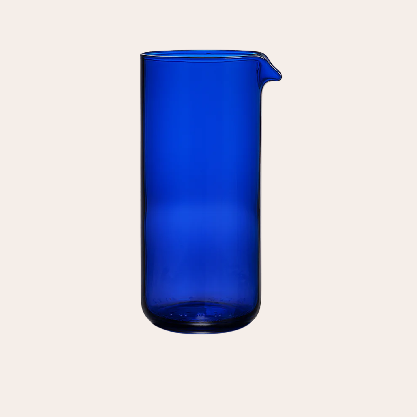 Blue recycled glass carafe