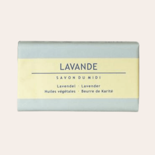 Shea Lavendelzeep · Verpakt in papier · 100 g