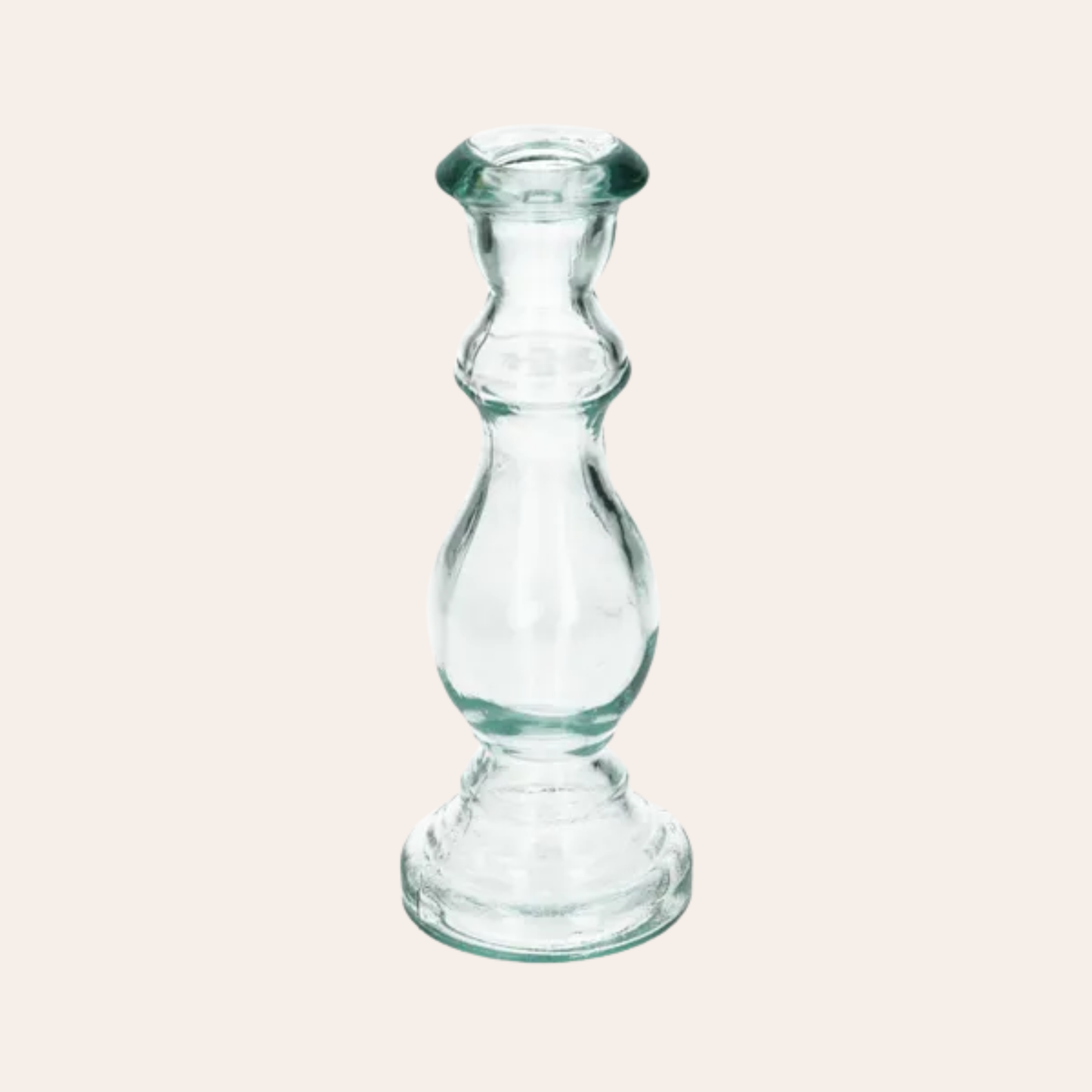 Kandelaar van gerecycled glas