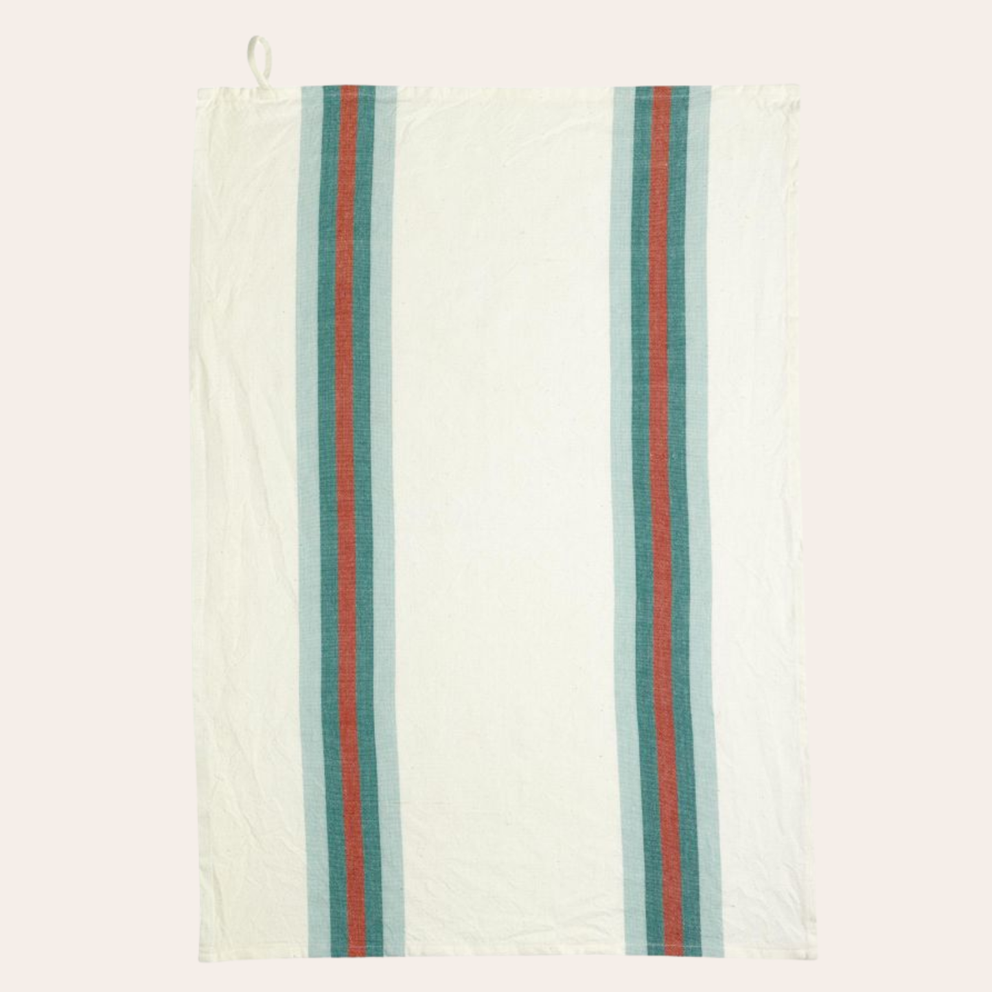 Yuna watergroene keukenhanddoek van gerecycleerde vezels