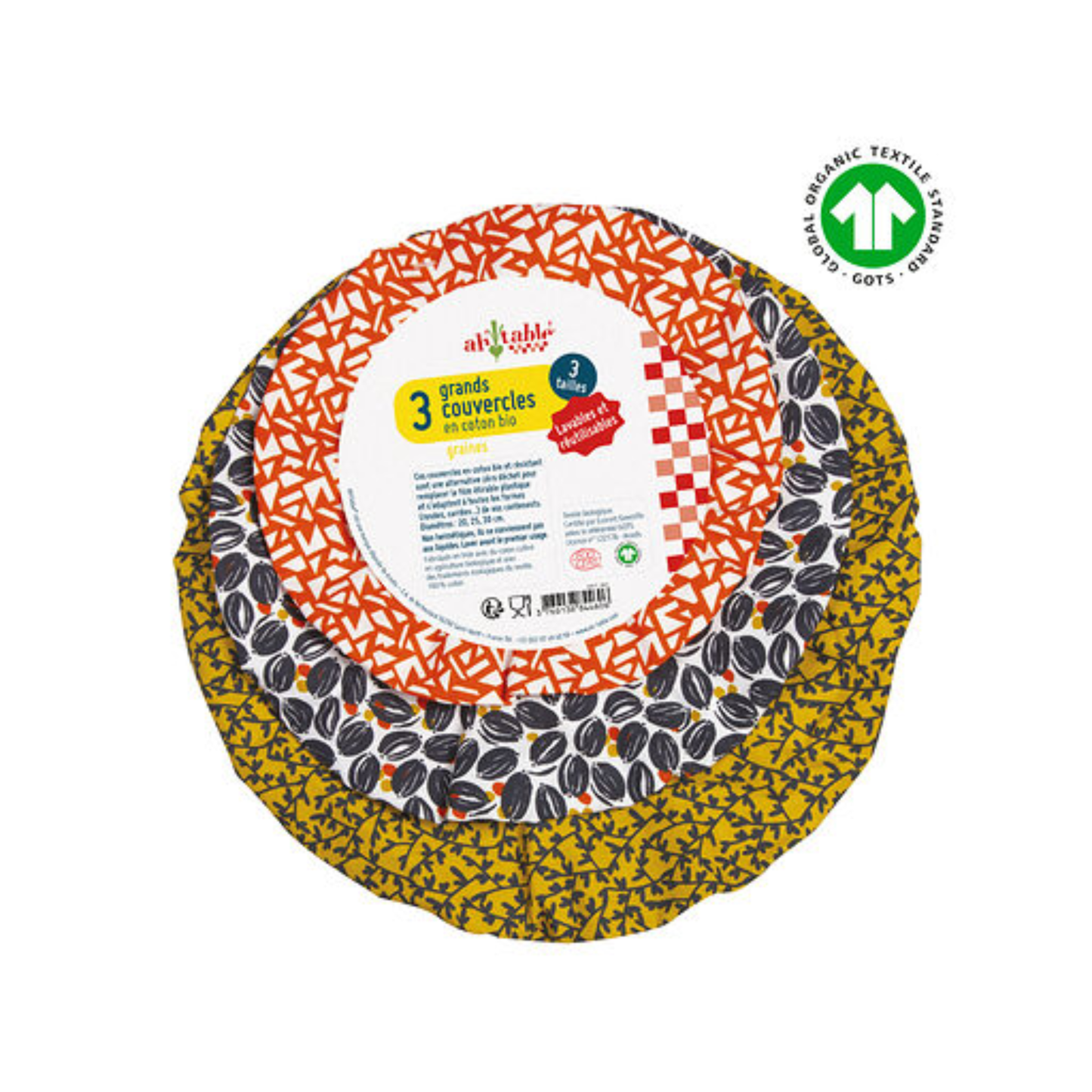 3 hoezen van biologisch katoen