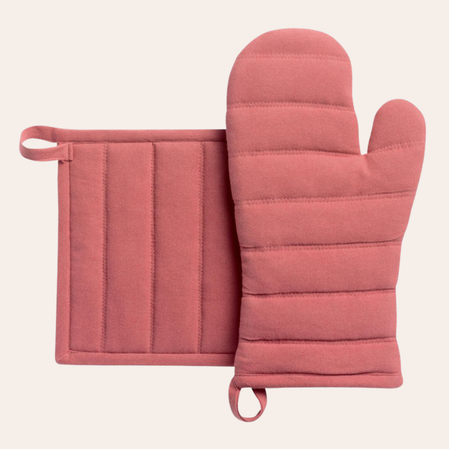 Jona Recycled Kitchen Glove/Potholder Set Rosewood