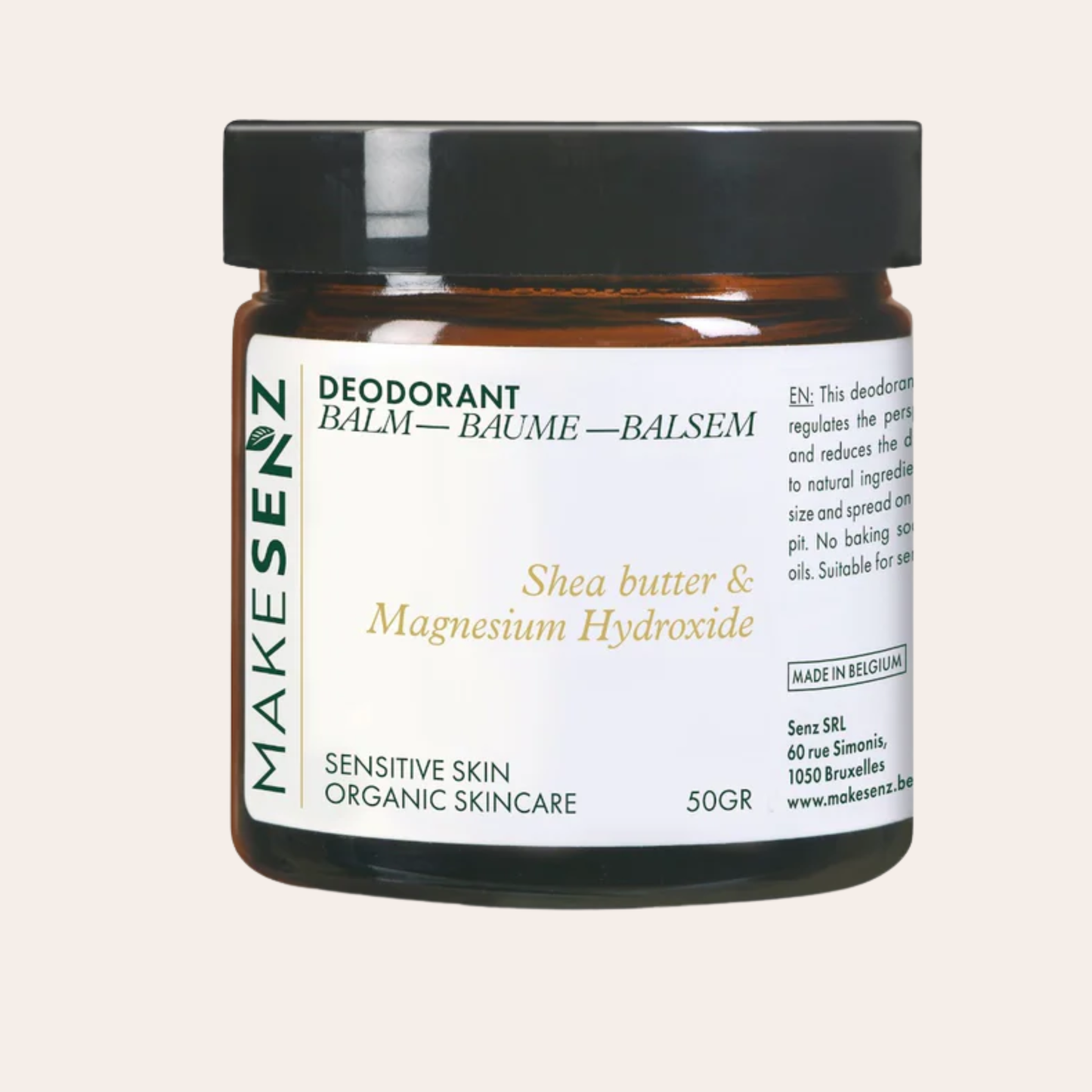 Baume déodorant Sensitive - Sans parfum - Sans bicarbonate de soude
