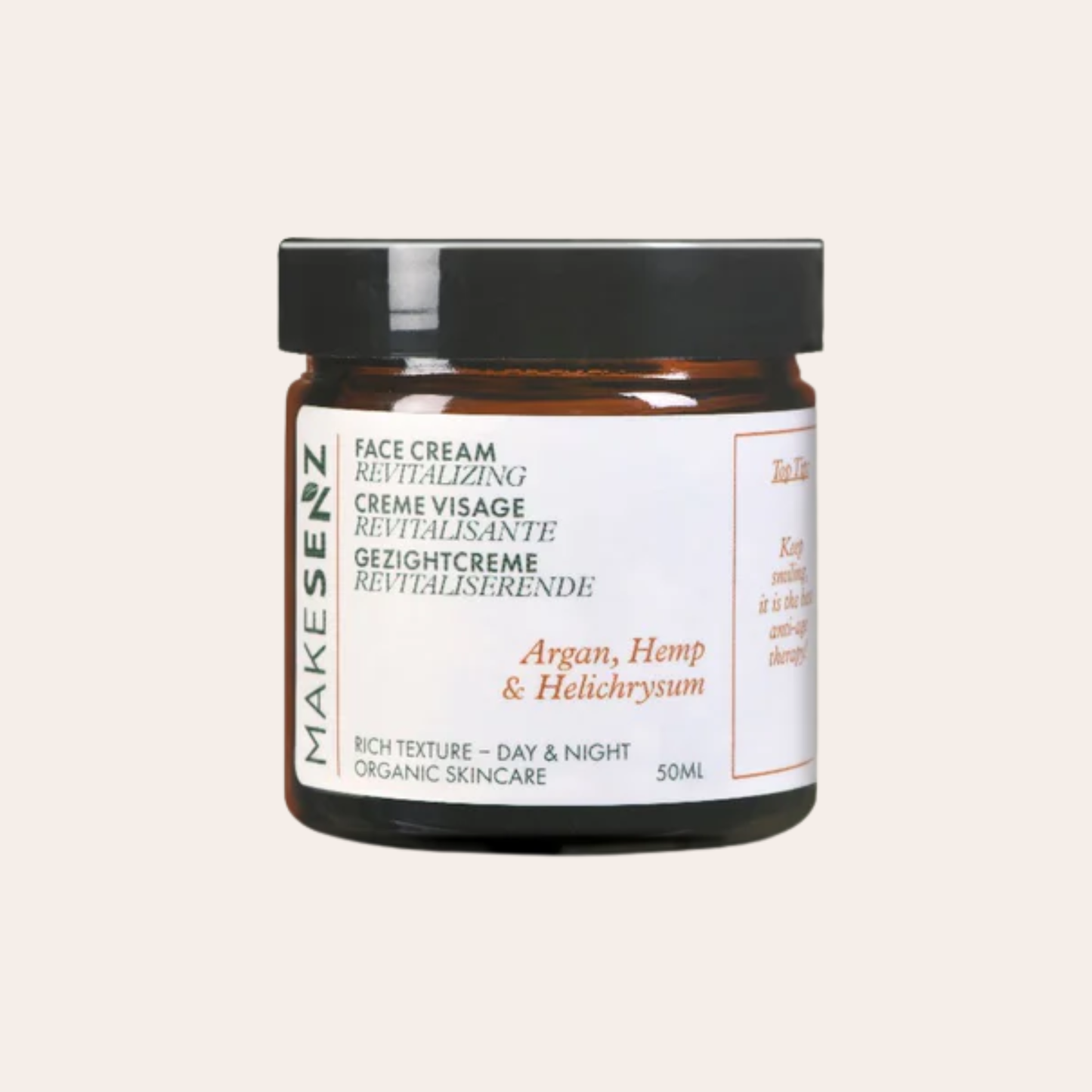 Revitaliserende gezichtscrème Argan, Hennep, Gelichrysum