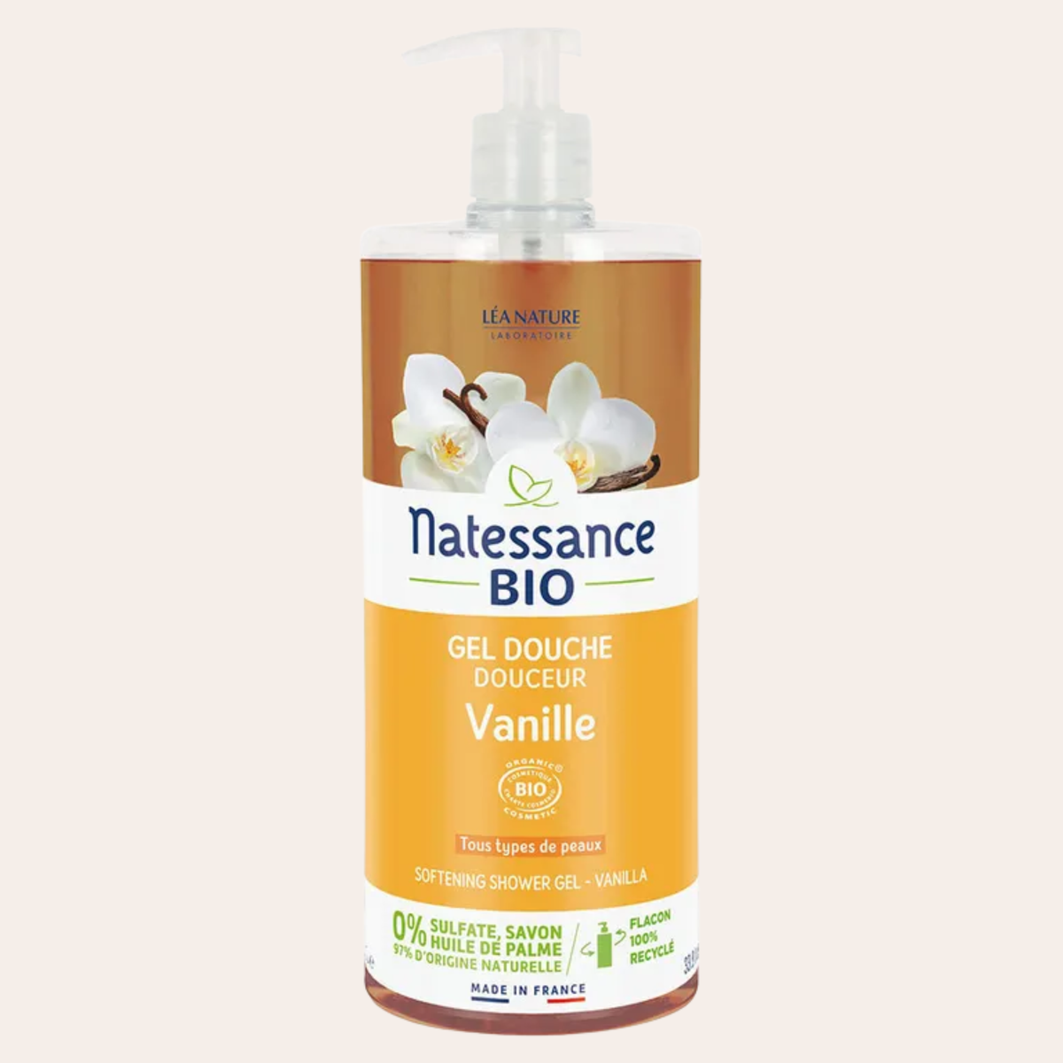 Gel douche tout types de peaux Vanille 1L