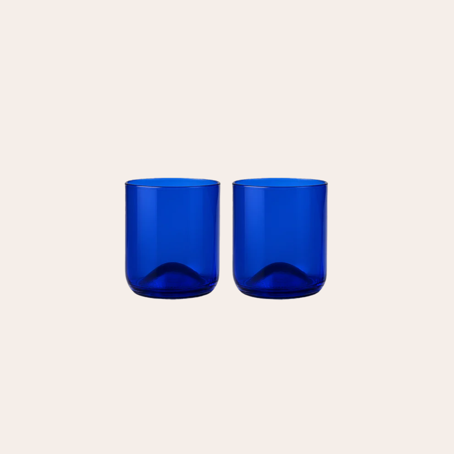Set de 2 verres recyclés bleu